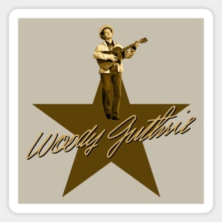 Woody Guthrie - Signature Sticker